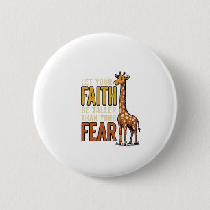 Faith Over Fear Giraffd Vintage Kristet Tröja_1 Knapp