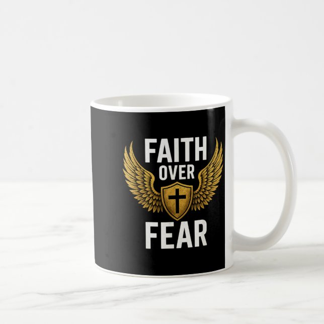 Faith Over Fear Gold  Kaffemugg (Höger)