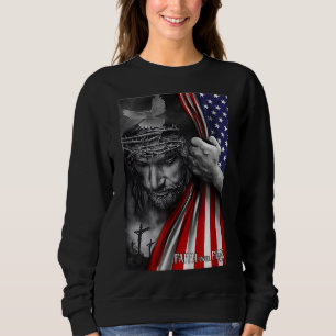 Faith over Fear Gud Jesus Christian Flagga Funny 4 T Shirt
