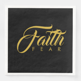 Faith over Fear Guld and Black Pappersservett