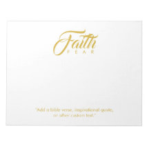 Faith over Fear Guld and White