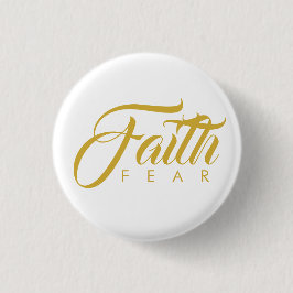 Faith over Fear Guld and White Knapp