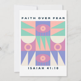 Faith over Fear Helgdag Card Christian Gift Julkort