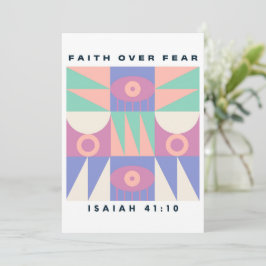 Faith over Fear Helgdag Card Christian Gift Julkort
