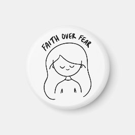 Faith Over Fear Inspirational Magnet