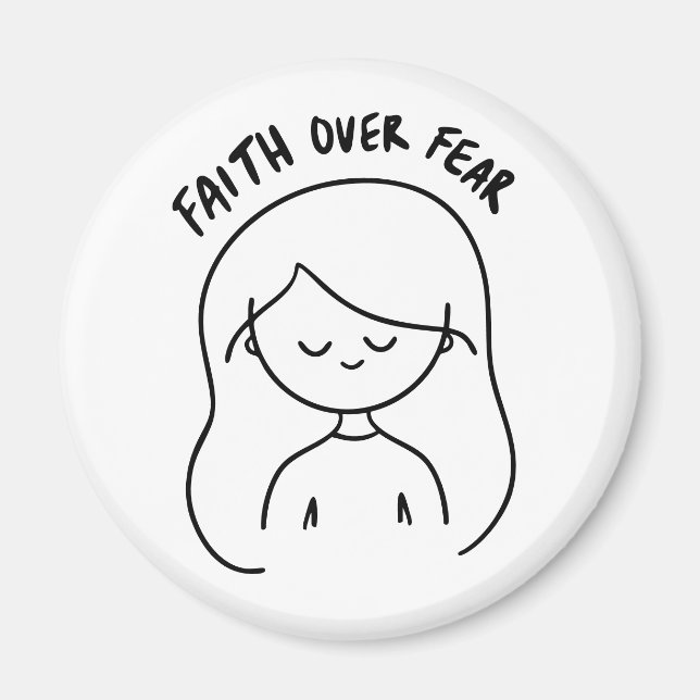Faith Over Fear Inspirational Magnet (Framsidan)