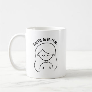 Faith Over Fear - Inspirational & Positive Message Kaffemugg