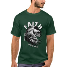 Faith over Fear Isaiah 41:10 Eagle T-Shirt