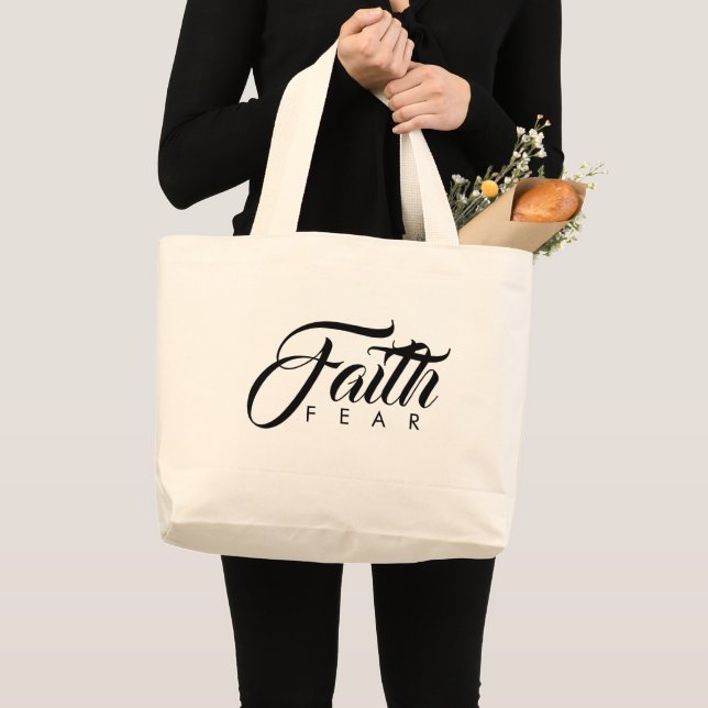 Faith over Fear Jumbo Tygkasse (Framsida (produkt))