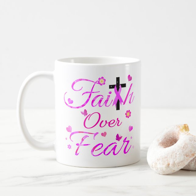 Faith over Fear Kaffemugg (Med munk)