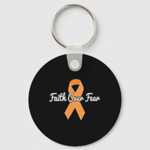 Faith over Fear- Kidney Cancer Orange Ribbon Nyckelring