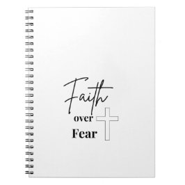 Faith Over Fear Kristet böneblock Anteckningsbok