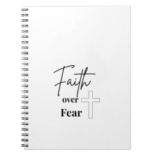 Faith Over Fear Kristet böneblock Anteckningsbok