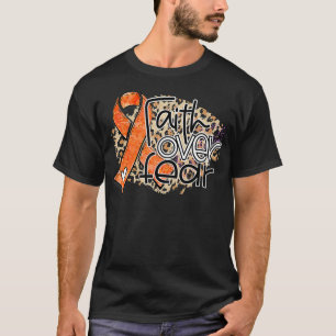 Faith over Fear Leopard Leukemia Awareness Warrior T Shirt