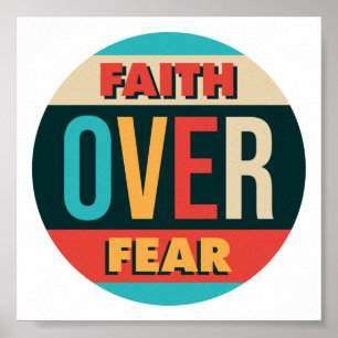 Faith over Fear-motivationsoffert Poster