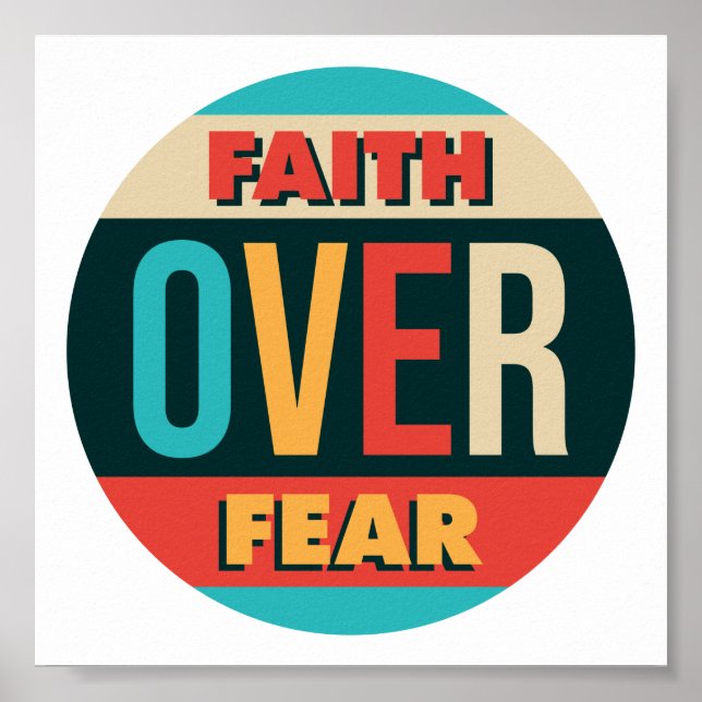 Faith over Fear-motivationsoffert Poster (Framsidan)