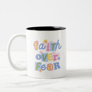 Faith Over Fear-Mugg 11oz Två-Tonad Mugg