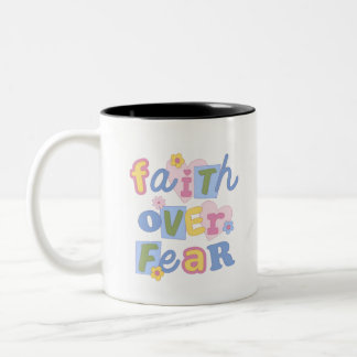 Faith Over Fear-Mugg 11oz Två-Tonad Mugg
