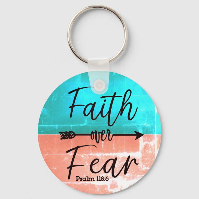 Faith over Fear-nyckelkedjan Nyckelring (Framsida)