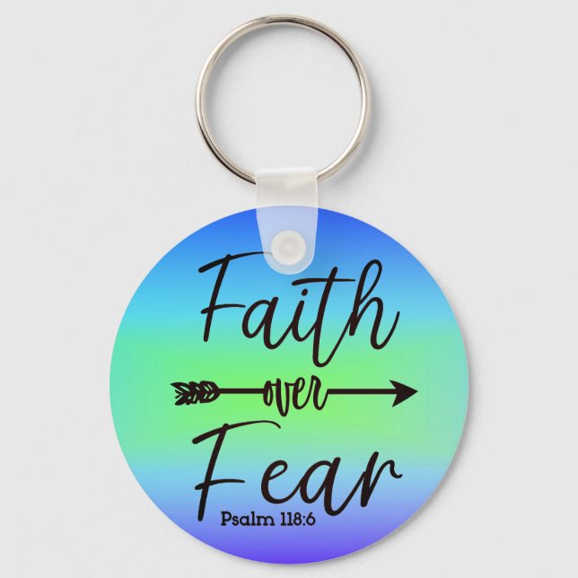 Faith over Fear-nyckelkedjan Nyckelring (Framsida)