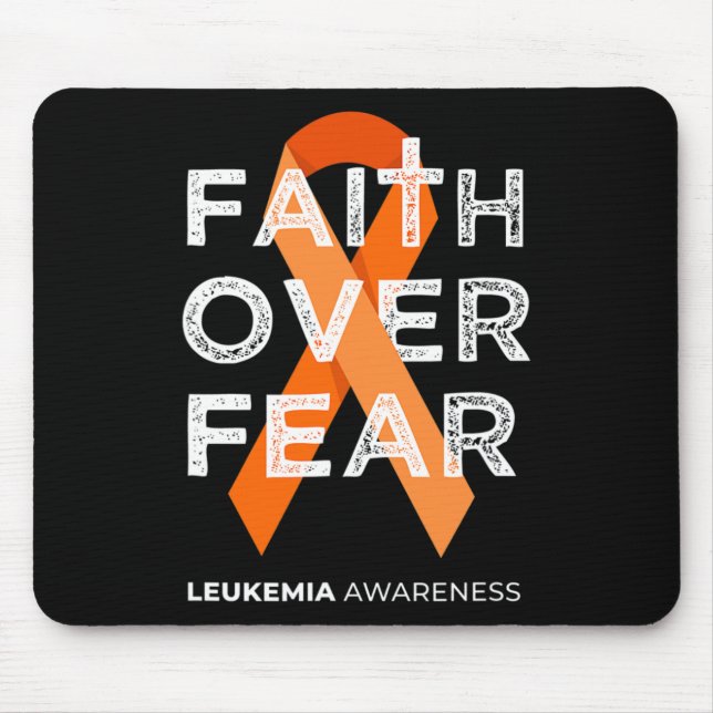 Faith over Fear Orange Ribbon Fight Leukemia Medve Musmatta (Framsidan)