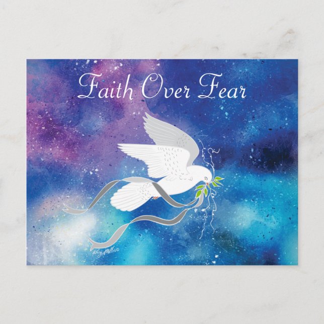 Faith over Fear Postcard Vykort (Framsida)