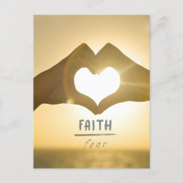 FAITH OVER FEAR POSTCARD VYKORT