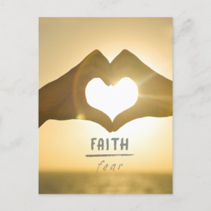 FAITH OVER FEAR POSTCARD VYKORT