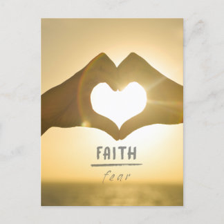 FAITH OVER FEAR POSTCARD VYKORT