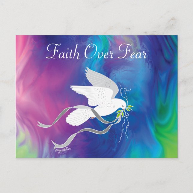 Faith over Fear Postcard Vykort (Framsida)