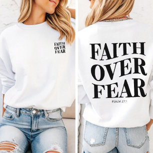 Faith over Fear   Psalm 27:1 Christian Aesthetic T Shirt