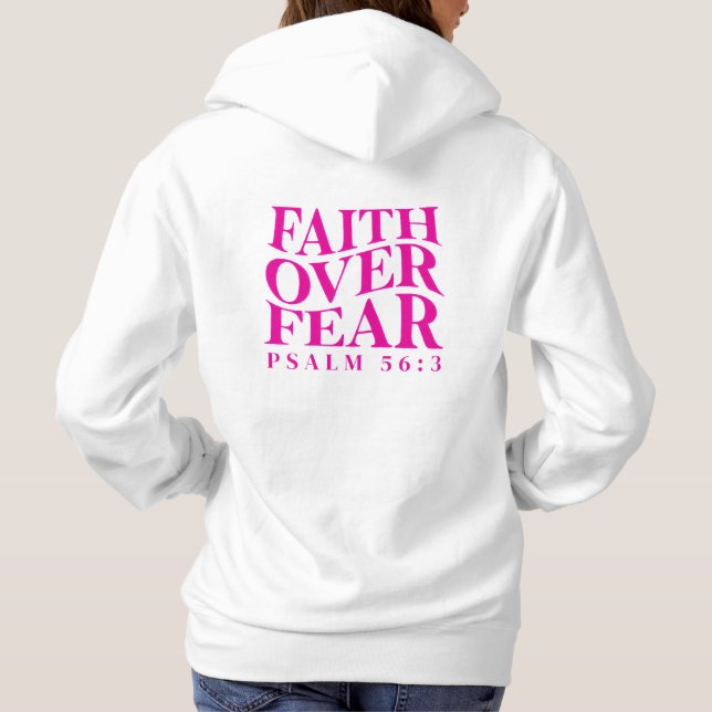 Faith Over Fear Psalm 56:3 Christian Bible Verse T Shirt (Baksida)