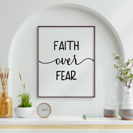 Faith over Fear Religiösa Poster