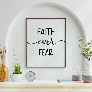 Faith over Fear Religiösa Poster