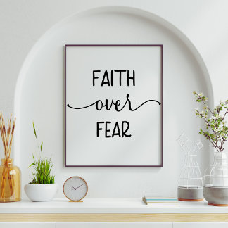 Faith over Fear Religiösa Poster