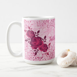 Faith over Fear, Rosa ros Kaffemugg