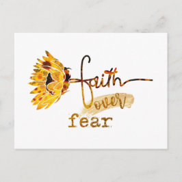 Faith over Fear Sunros Vykort