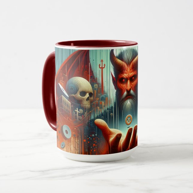 Faith over Fear - Surreal Andlig Journey Mugg (Framsida vänster)
