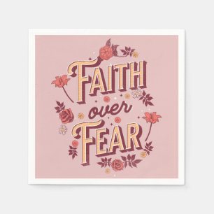 Faith over Fear text design Pappersservett