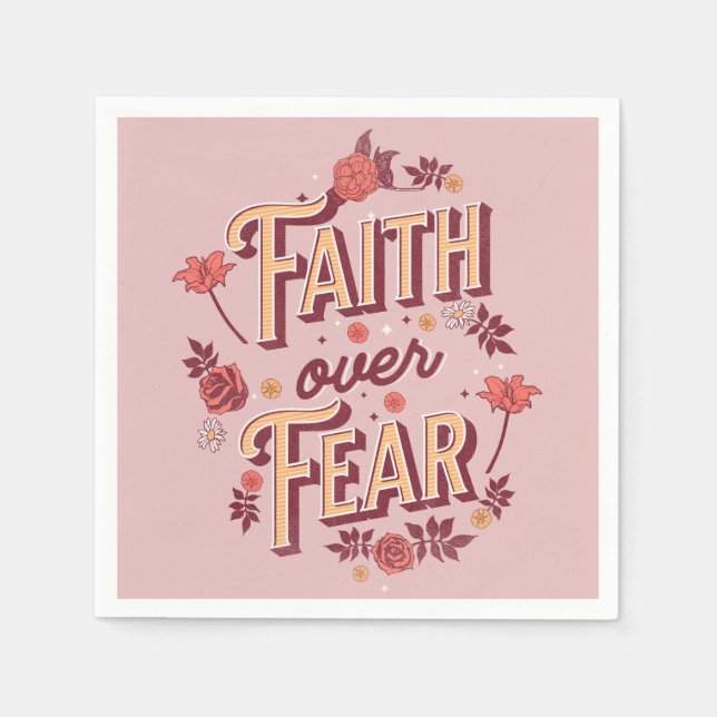 Faith over Fear text design Pappersservett (Framsidan)