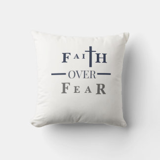 Faith Over Fear Throw Pillow – Minimal Christian  Kudde