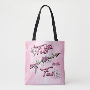 Faith over Fear Tote Bag Tygkasse