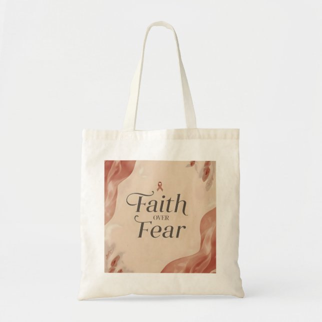 Faith Over Fear Totebag – Inspirerande Väska (Framsidan)