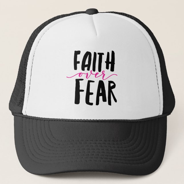 Faith Over Fear Trucker Hatt Keps (Framsida)