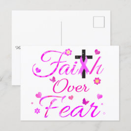 Faith over Fear Vykort