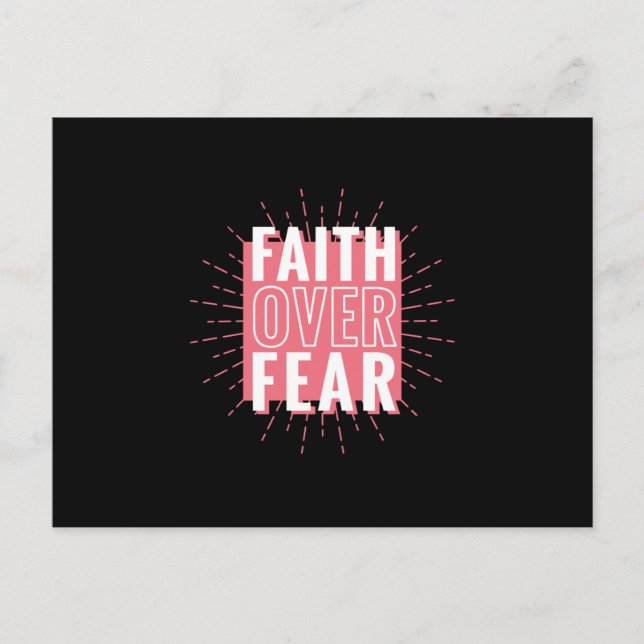 Faith over Fear Vykort (Framsida)