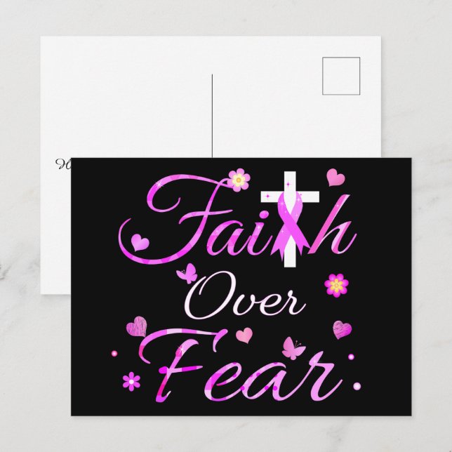 Faith over Fear Vykort (Fram/baksida)