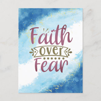 Faith over Fear Vykort