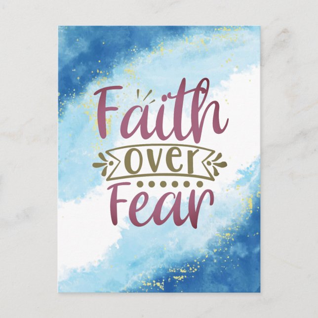 Faith over Fear Vykort (Framsida)