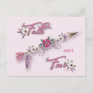 Faith over Fear Vykort